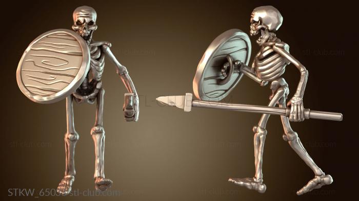 Military Скелеты-воины в тени