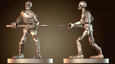 3D модель Скелет с копьем Чемпион (STL)