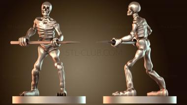 3D модель Скелет с копьем старый (STL)