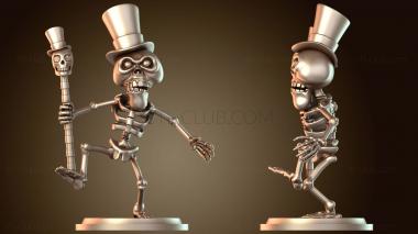 3D модель Скелетные кости многоцветные черные (STL)