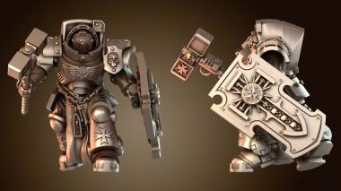 3D модель Щит Smasher Termie, тисненый молот Agressor (STL)