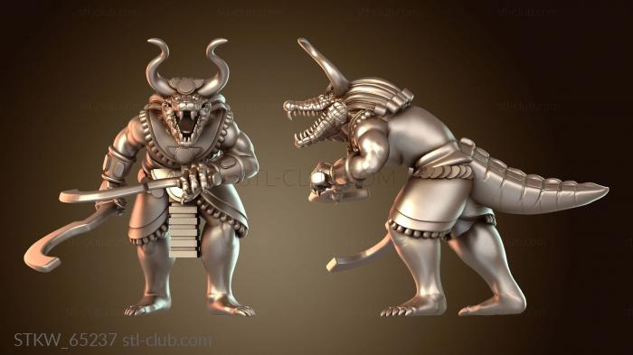 Military Собек Бог Крокодил с Мечами