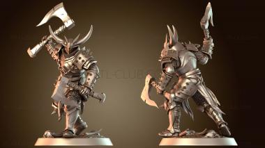 3D модель Солдатский двойной топор, устойчивый к атакам (STL)