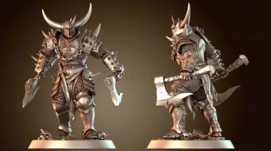 3D модель Подставка для двух топоров «Солдат» (STL)