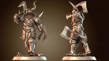 3D модель Прогулка с двумя топорами солдата (STL)