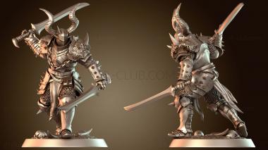 3D модель Атака двумя мечами солдата (STL)