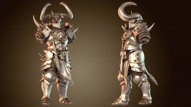 3D модель Солдат с двумя мечами (STL)