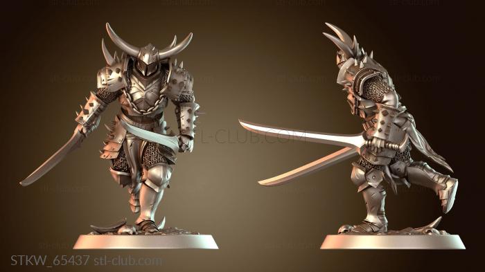 Military Бег с двумя мечами солдата