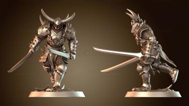 3D модель Бег с двумя мечами солдата (STL)