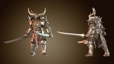 3D модель Подставка для двух мечей солдата (STL)