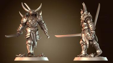 3D модель Прогулка с двумя мечами от солдата (STL)