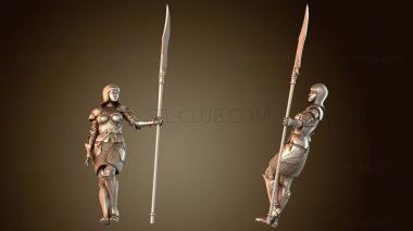 3D модель Женщина-солдат (STL)