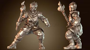 3D модель Женщина-солдат-факелоносец (STL)