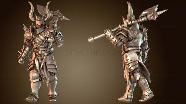 3D модель Солдат Great Axe Walk Armored (STL)