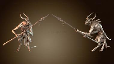 3D модель Солдат с голым копьем (STL)