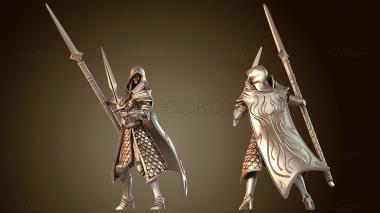 3D модель Солдат Копье Меч Вождь (STL)