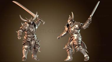 3D модель Яростная атака мечом солдата (STL)