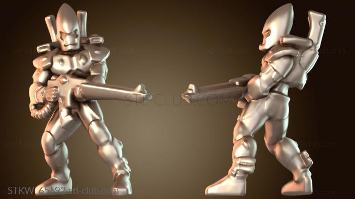 Командир космического корпуса с пистолетом