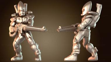 3D модель Командир космического корпуса с пистолетом (STL)