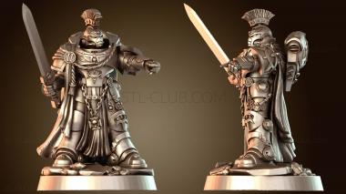 3D модель Космический рыцарь в тяжёлой броне, офицер ереси (STL)