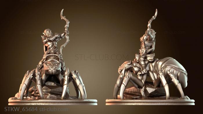 Military Воин, верхом на пауке