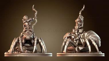 3D модель Воин, верхом на пауке (STL)