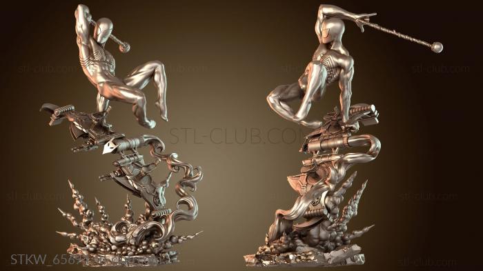 Military Черный костюм Человека-паука