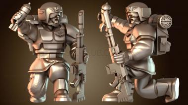 3D модель Отряд Миномётчиков Злых Космических Стражей Оператор Бабах (STL)