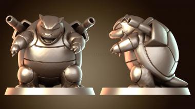 3D модель Сквиртл Вартортл Бластойз Эволюция покемонов (STL)