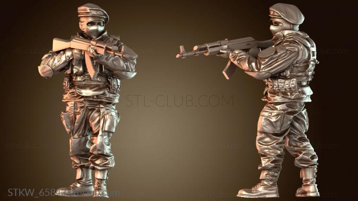 Military Стоящий солдат АКМ