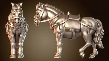 3D модель Стоящая лошадь бдительна (STL)
