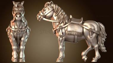 3D модель Стоящая лошадь энергичная (STL)