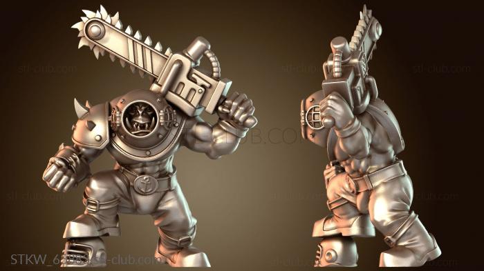 Military Звездный игрок Орк с бензопилой