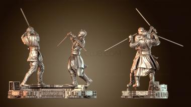 3D модель Диорама «Звёздные войны: Оби-Ван против Мола» (STL)