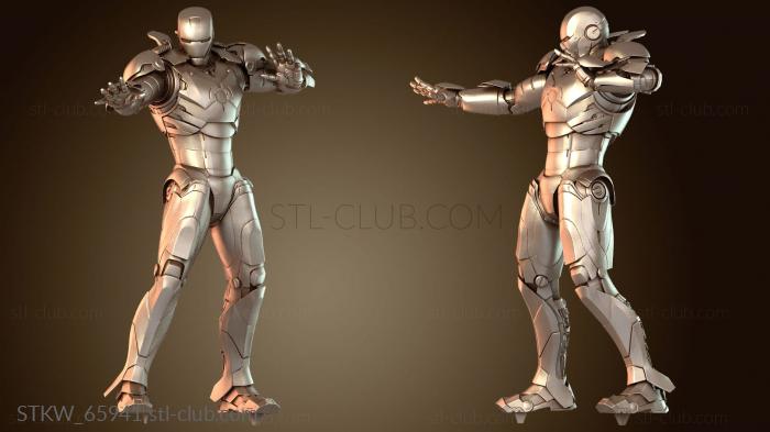 Military Статуя Броня Открытая и Закрытая