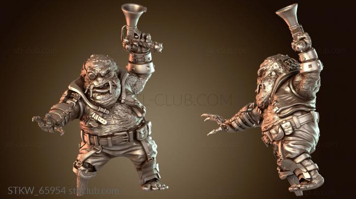 Military Поддерживаемая поза капитана баржи Anoran STL