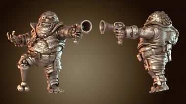 3D модель Поддерживаемая версия STL Anoran Barge Captain (STL)