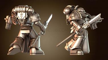 3D модель Ударный отряд юстициаров с алебардой (STL)