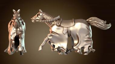 3D модель Лебедь Рыцарь Лошадь D (STL)