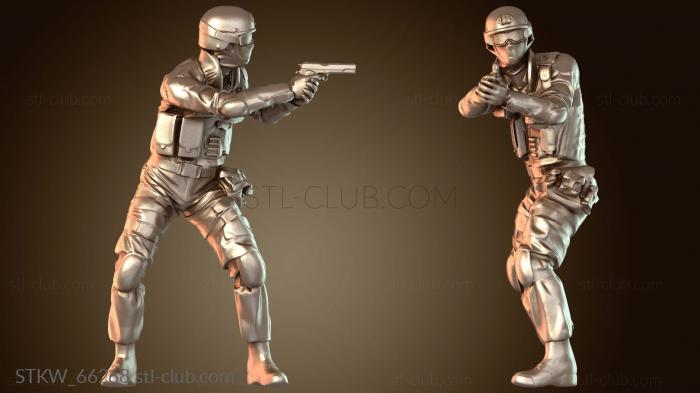 Боец спецназа с пистолетом