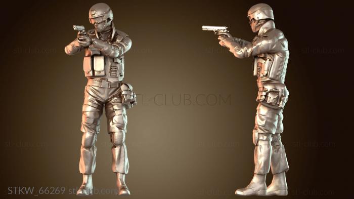 Пистолет SWAT с глушителем