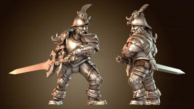 3D модель Боец с мечом (STL)