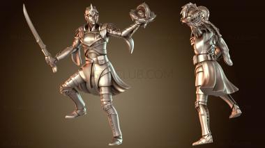 3D модель Мечники-маги Женский Заклинатель Клинок (STL)