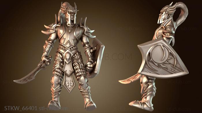 Мечник в расслабленной стойке Кровавый эльф