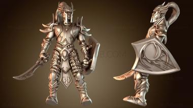 3D модель Мечник в расслабленной стойке Кровавый эльф (STL)