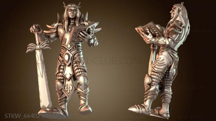 Мечник с книжным эльфом-воином