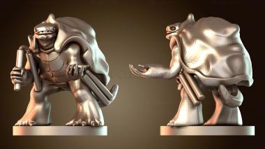 3D модель Ниндзя-подросток-мутант Тортл с нунчаками (STL)