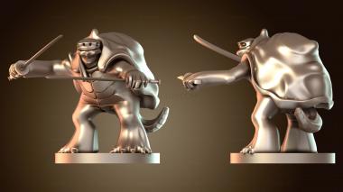 3D модель Черепашки-ниндзя с двумя катанами (STL)