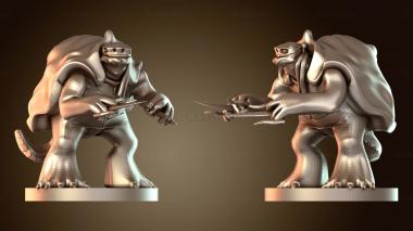 3D модель Черепашки-ниндзя с двумя саями (STL)