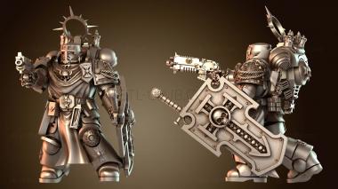 3D модель Рыцарь-хранитель клинка Тамплиера (STL)